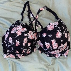 PINK front clasping push up bra